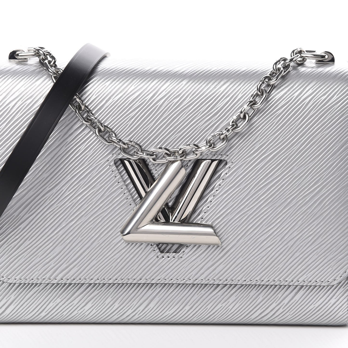 Epi Twist Shoulder Bag MM Argent