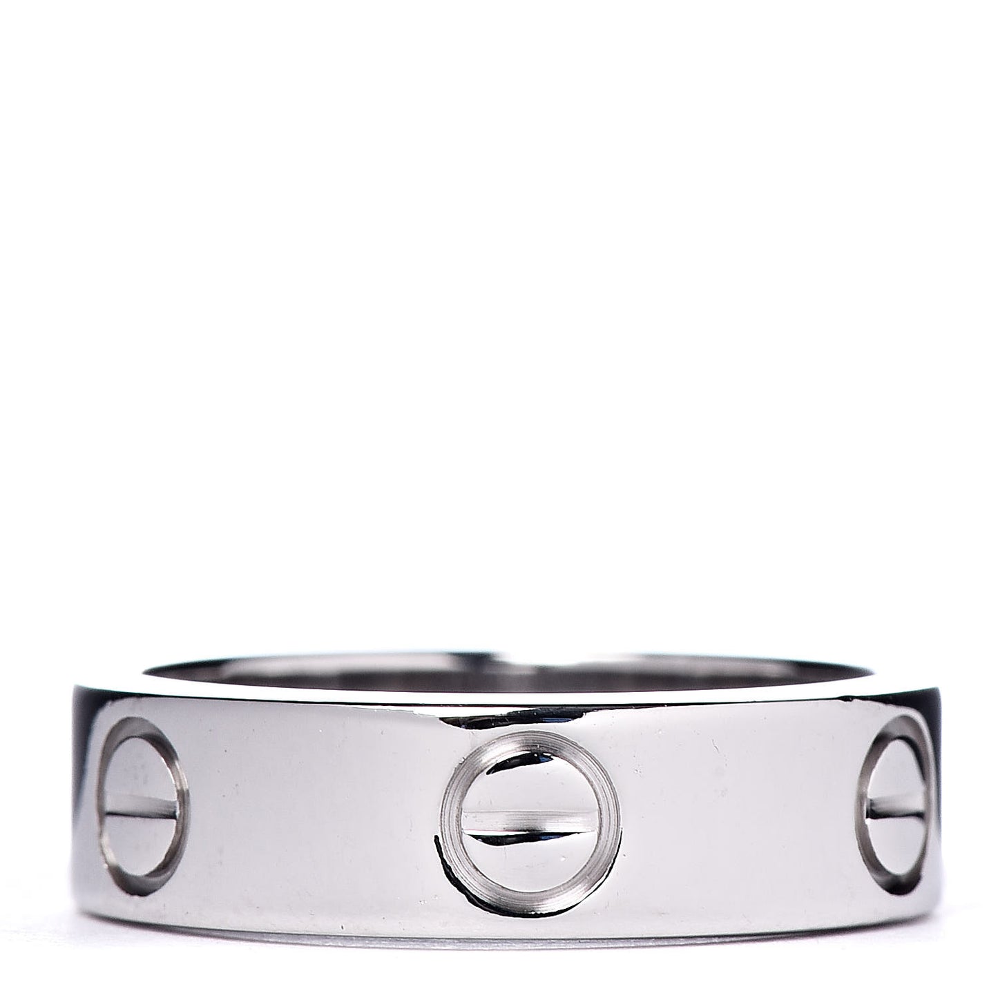 18K White Gold 5.5mm LOVE Ring 52 6