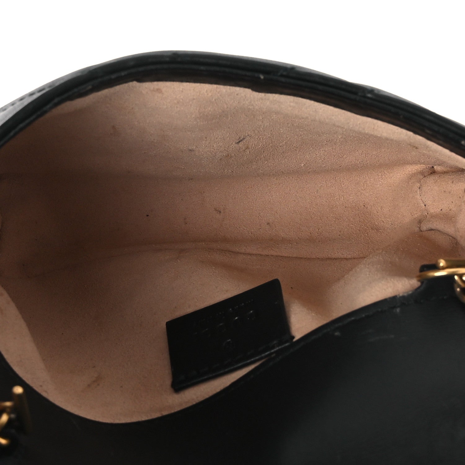 Gucci Calfskin Matelasse Super Mini GG Marmont Shoulder Bag Black 5 of 14