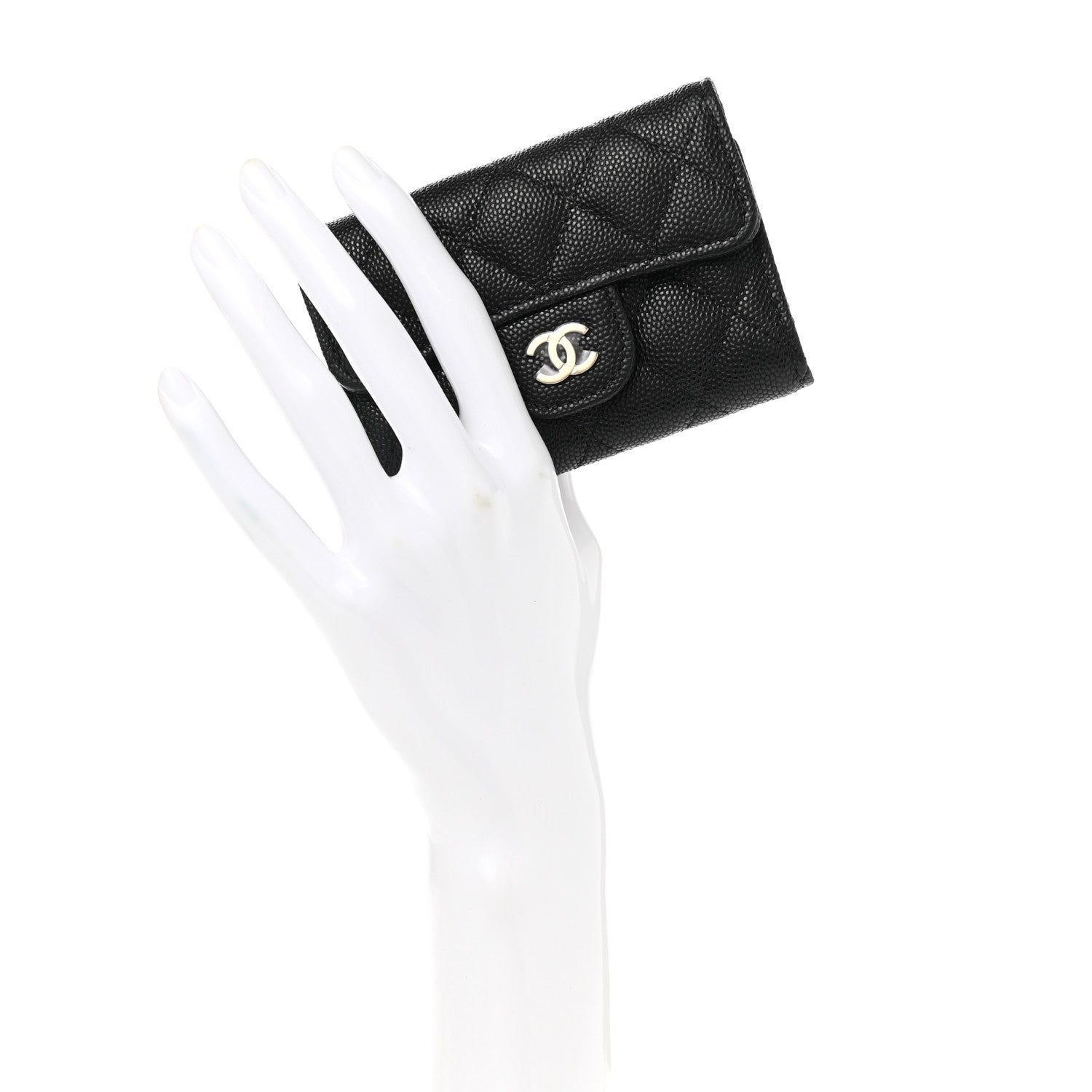 Chanel Caviar Quilted Classic 4 Key Holder Wallet Black 4 of 9