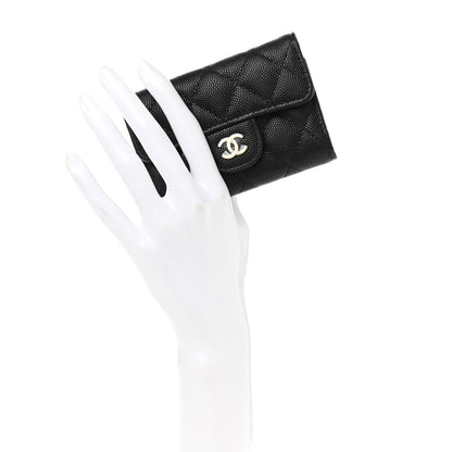 Chanel Caviar Quilted Classic 4 Key Holder Wallet Black 4 of 9