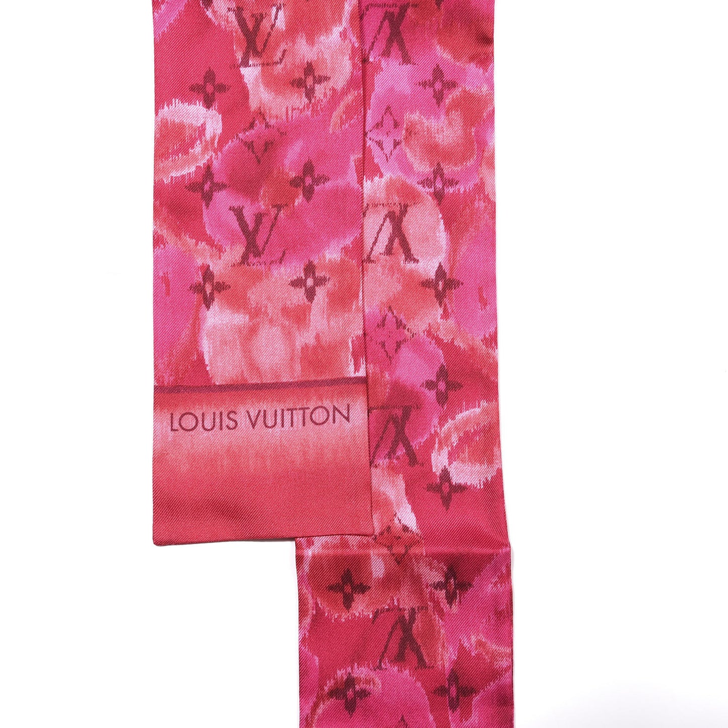 Silk Monogram Ikat Summer Bandeau Rose Indien