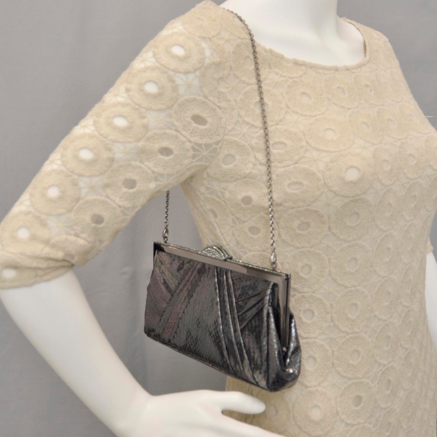 Judith Leiber Python Natalie Origami Evening Bag 2 of 8
