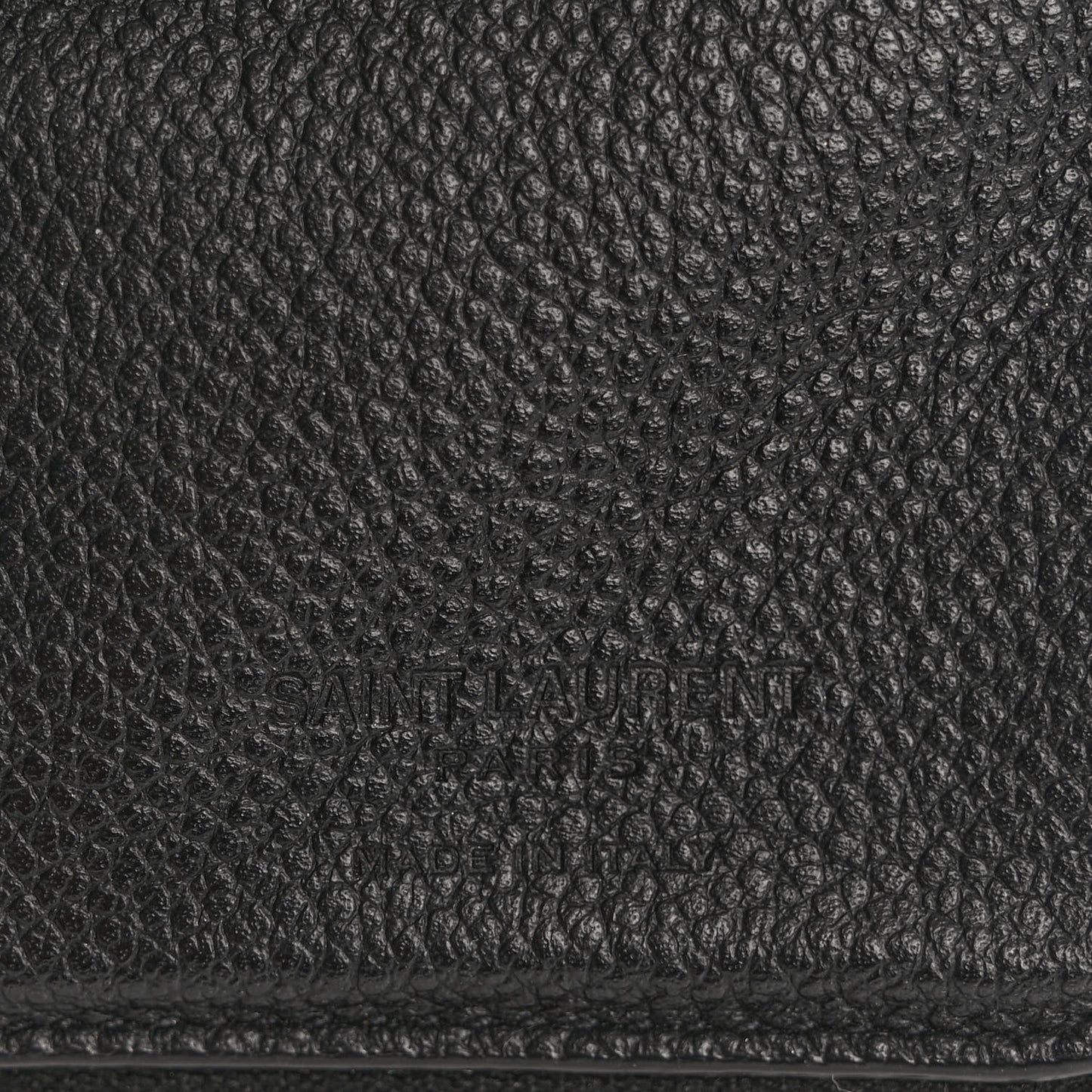 Grained Calfskin Rive Gauche Compact Zip Around Wallet Black