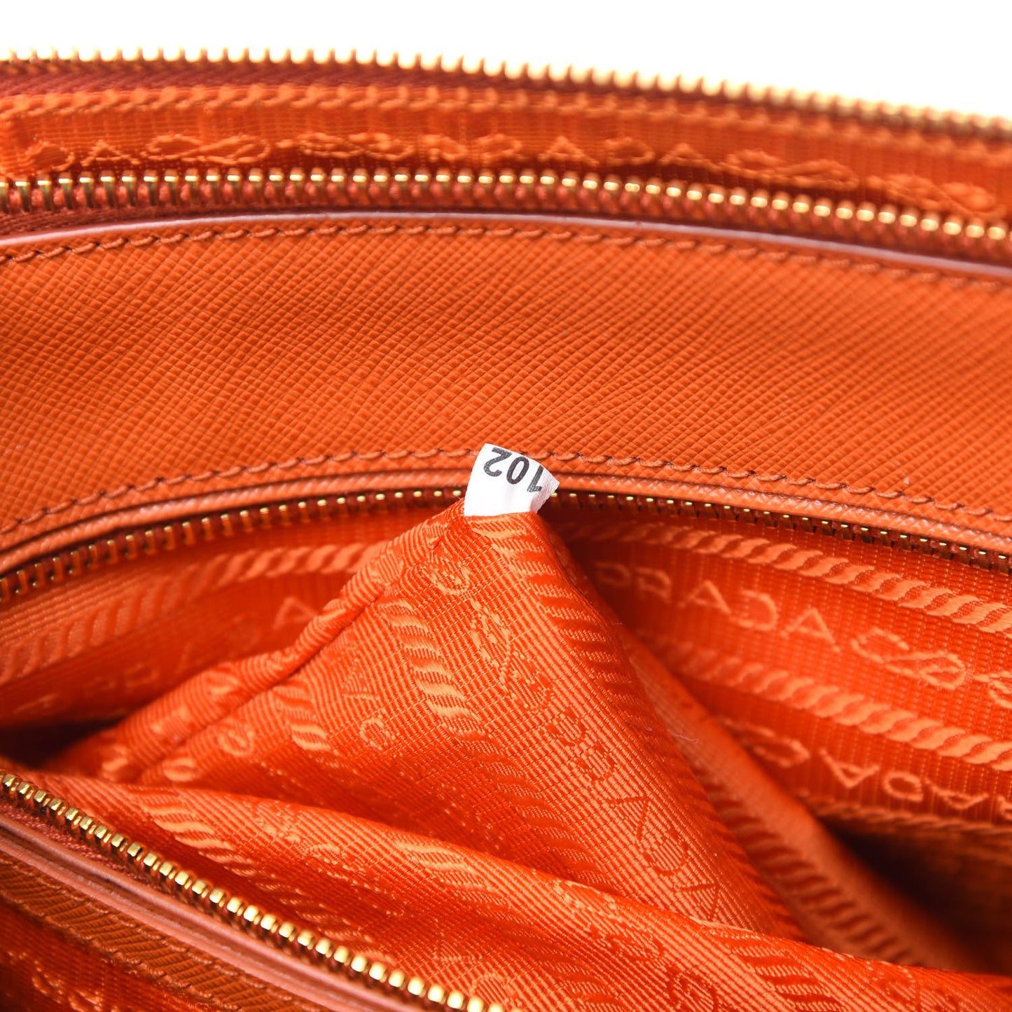 Saffiano Large Galleria Double Zip Tote Papaya