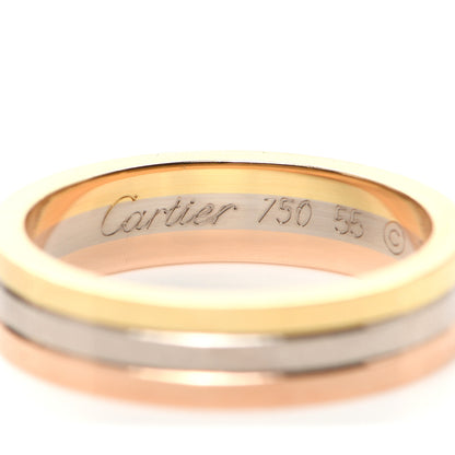 Cartier 18K Pink White Yellow Gold 5mm Vendome Louis Cartier Wedding Band Ring 55 7.25 4 of 5