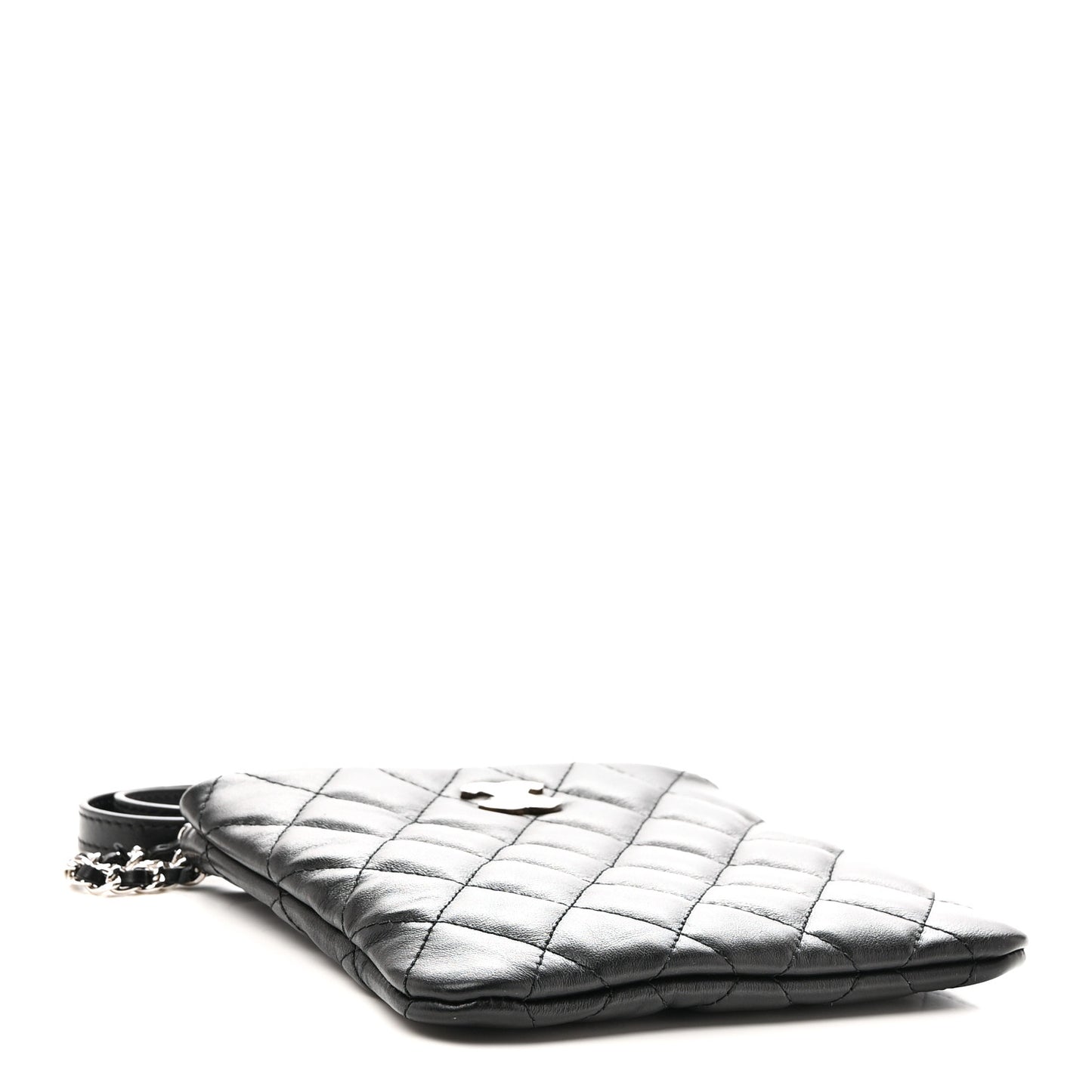 Lambskin Quilted Uniform Crossbody Bag Black