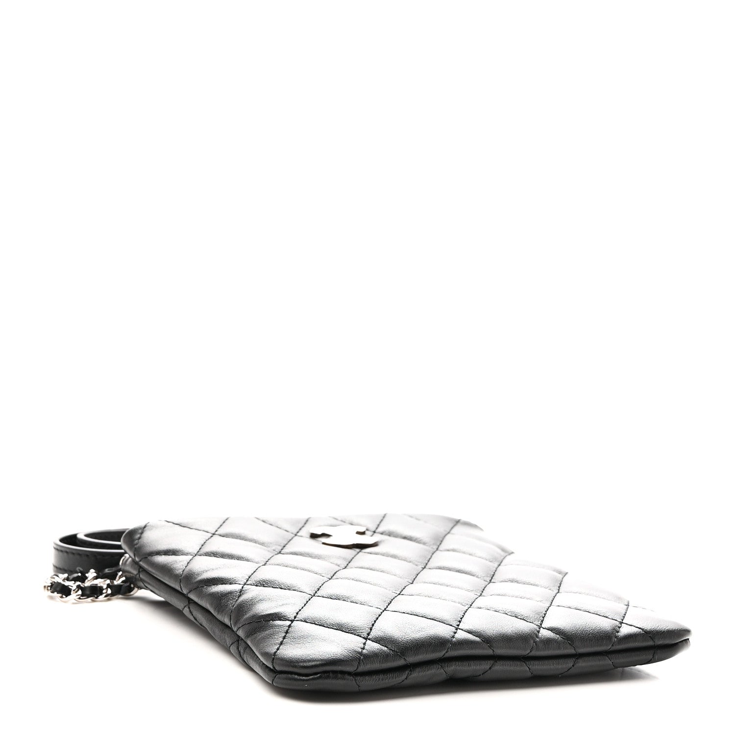 Chanel Lambskin Quilted Uniform Crossbody Bag Black 4 of 11