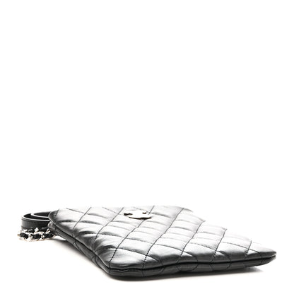 Chanel Lambskin Quilted Uniform Crossbody Bag Black 4 of 11