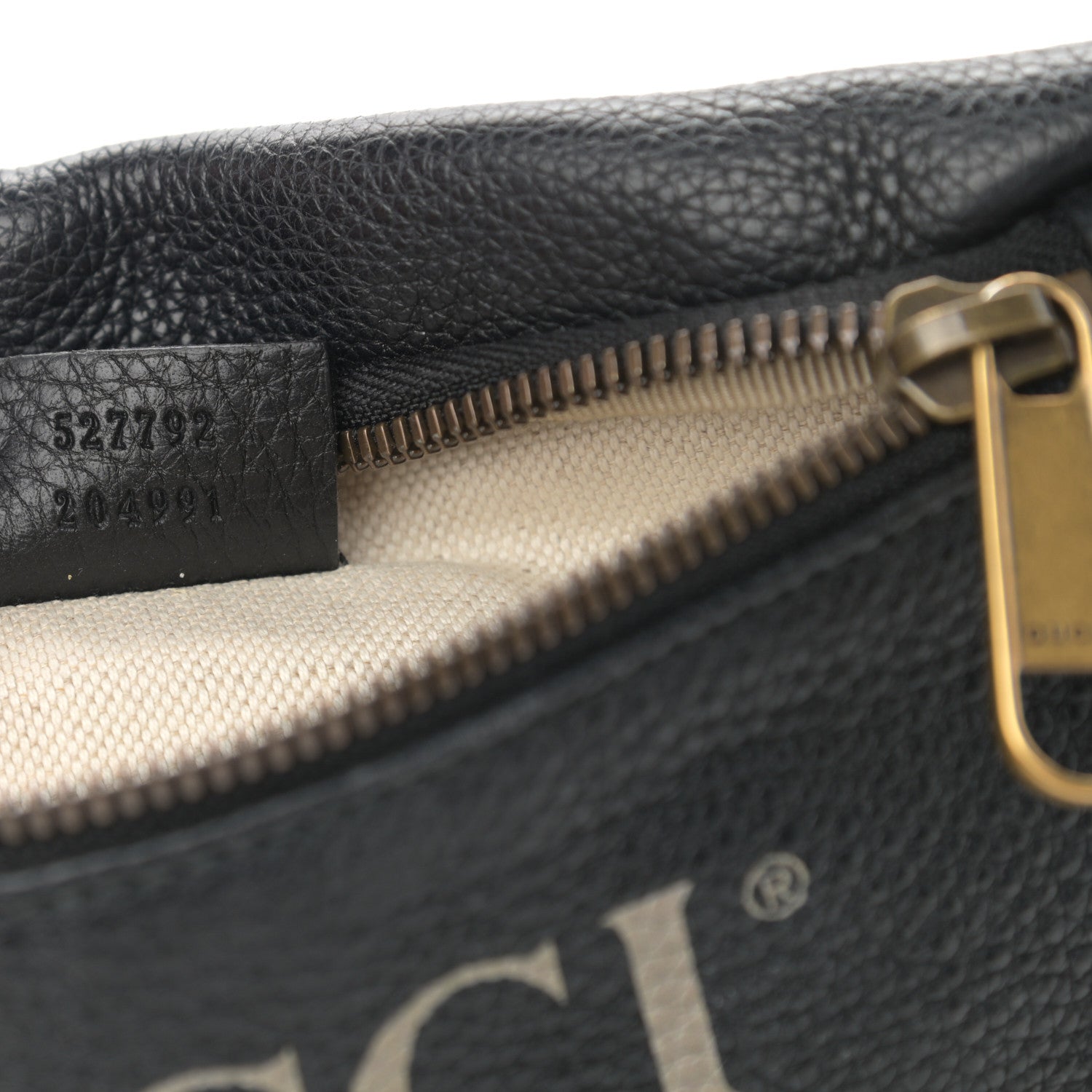 Gucci Grained Calfskin Small Logo Belt Bag Black 7 of 10