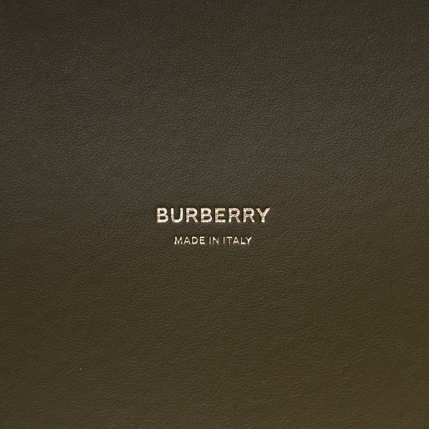 Cotton Check Medium London Tote Bag Olive Green