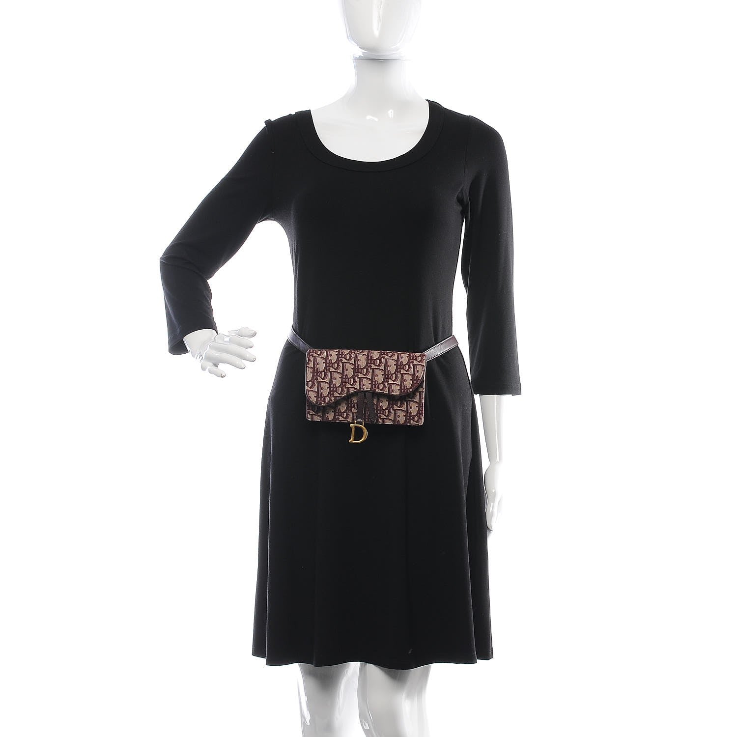 Christian Dior Oblique Saddle Belt Bag Bordeaux 2 of 8