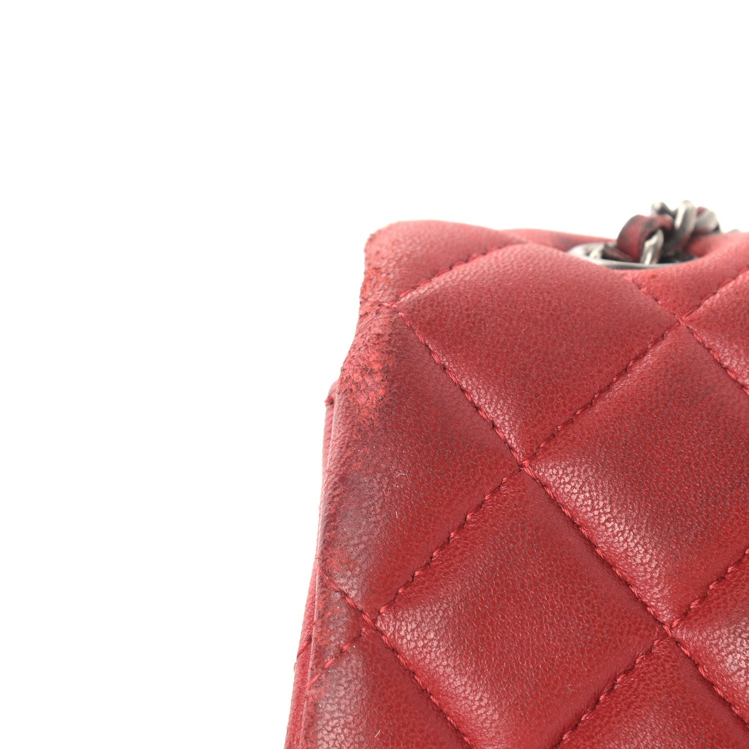Chanel Lambskin Quilted Extra Mini Rectangular Flap Red 15 of 18