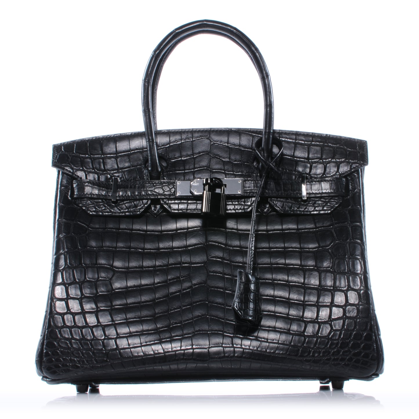 Matte Niloticus Crocodile Birkin 30 SO BLACK