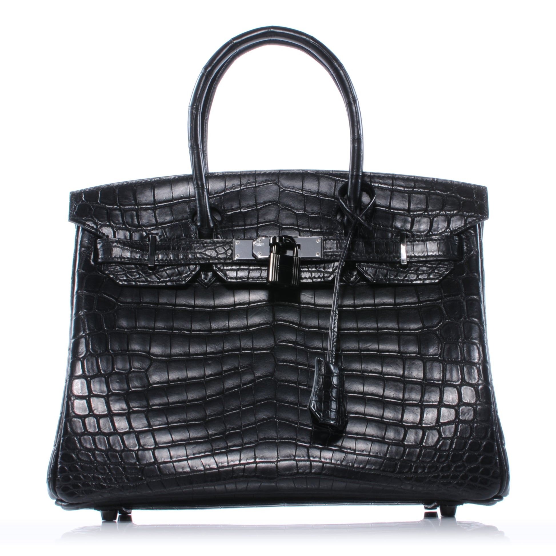 Hermes Matte Niloticus Crocodile Birkin 30 SO BLACK 1 of 10