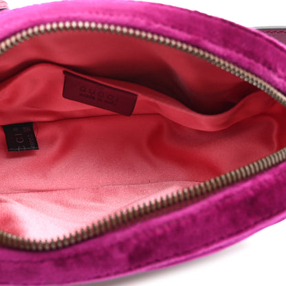 Gucci Velvet Matelasse GG Marmont Belt Bag 95 38 Fuchsia Violet Cyclamen 5 of 11