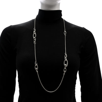 David Yurman Sterling Silver Oval Link Long Necklace 2 of 4