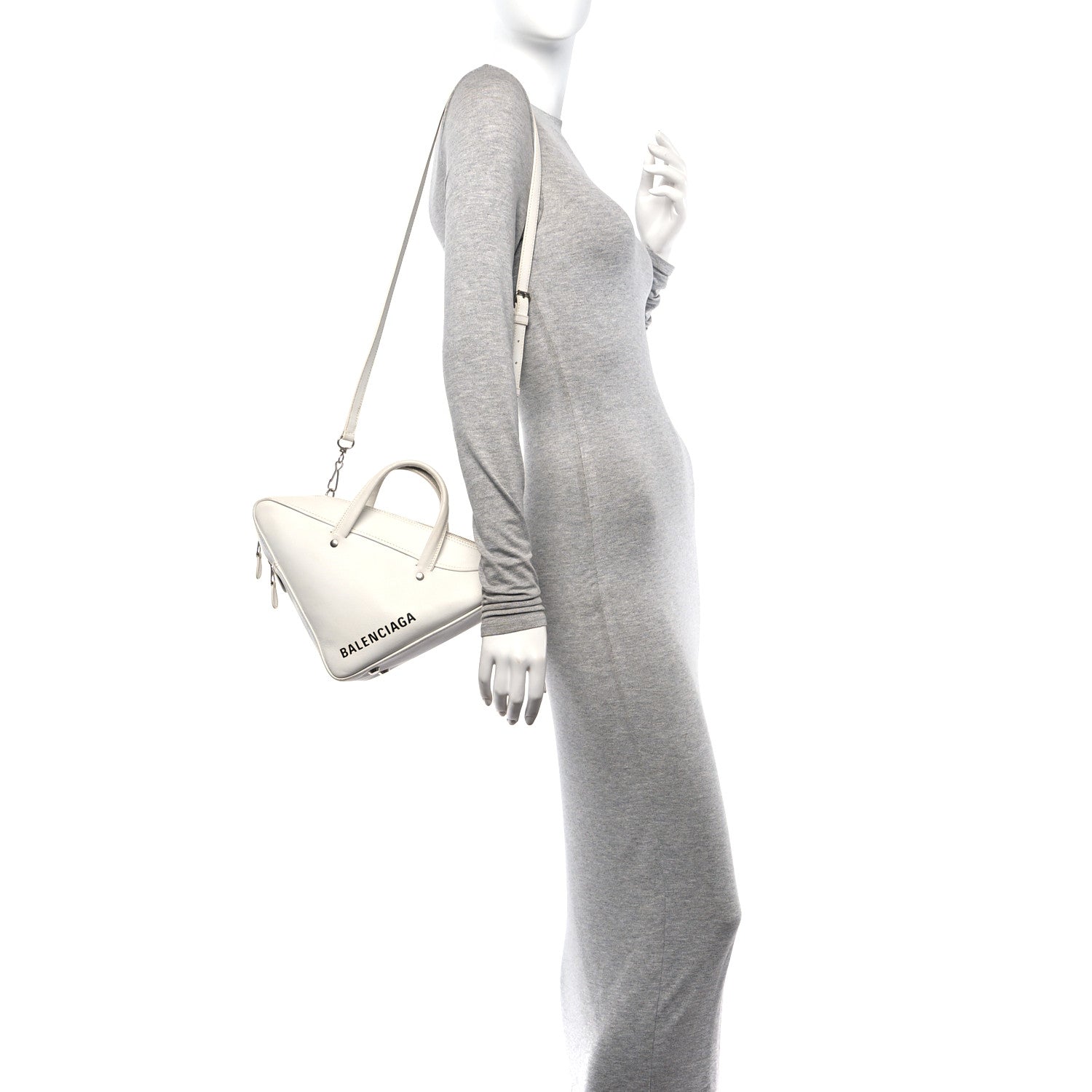 Balenciaga Calfskin S Triangle Duffle White 2 of 15