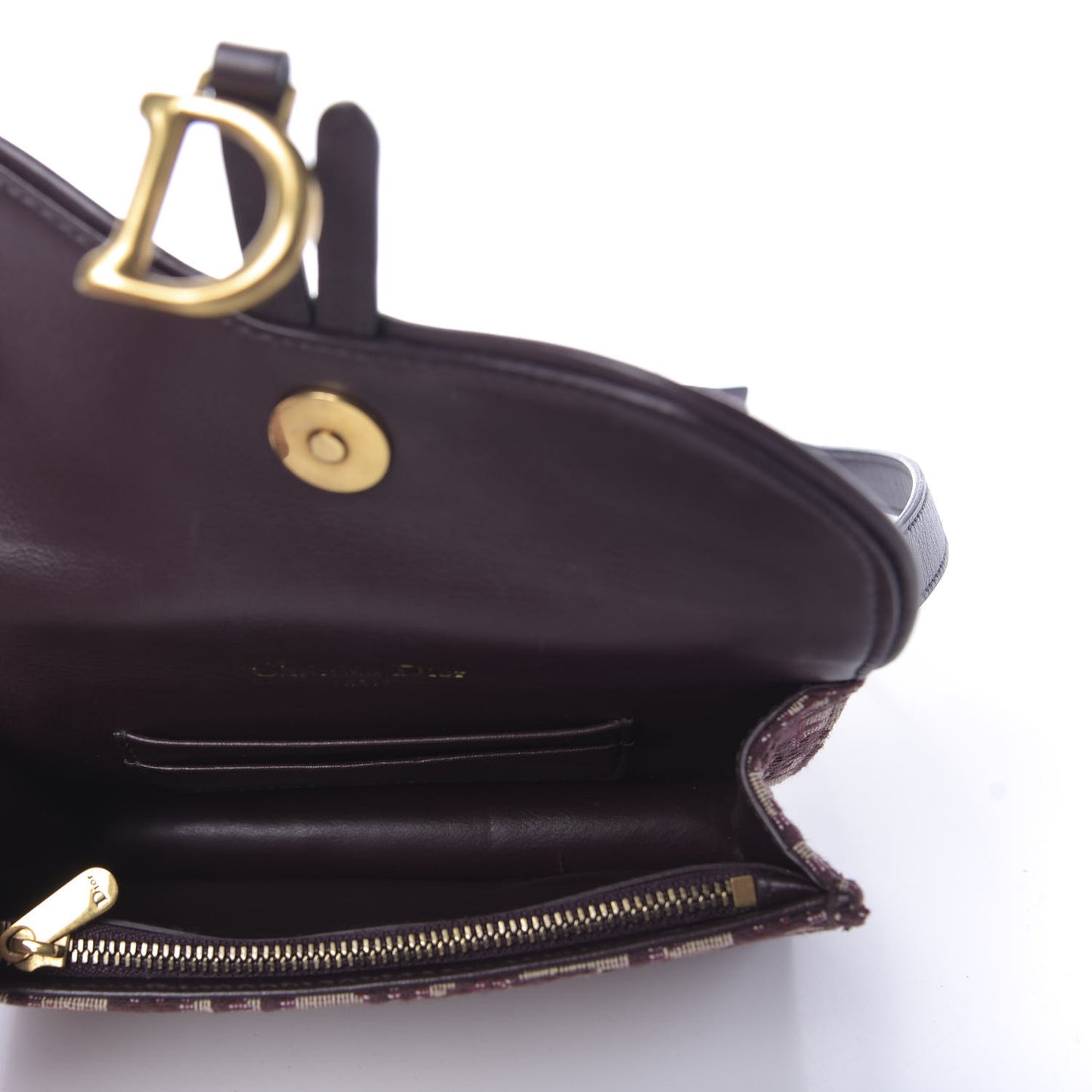 Oblique Saddle Belt Bag Bordeaux