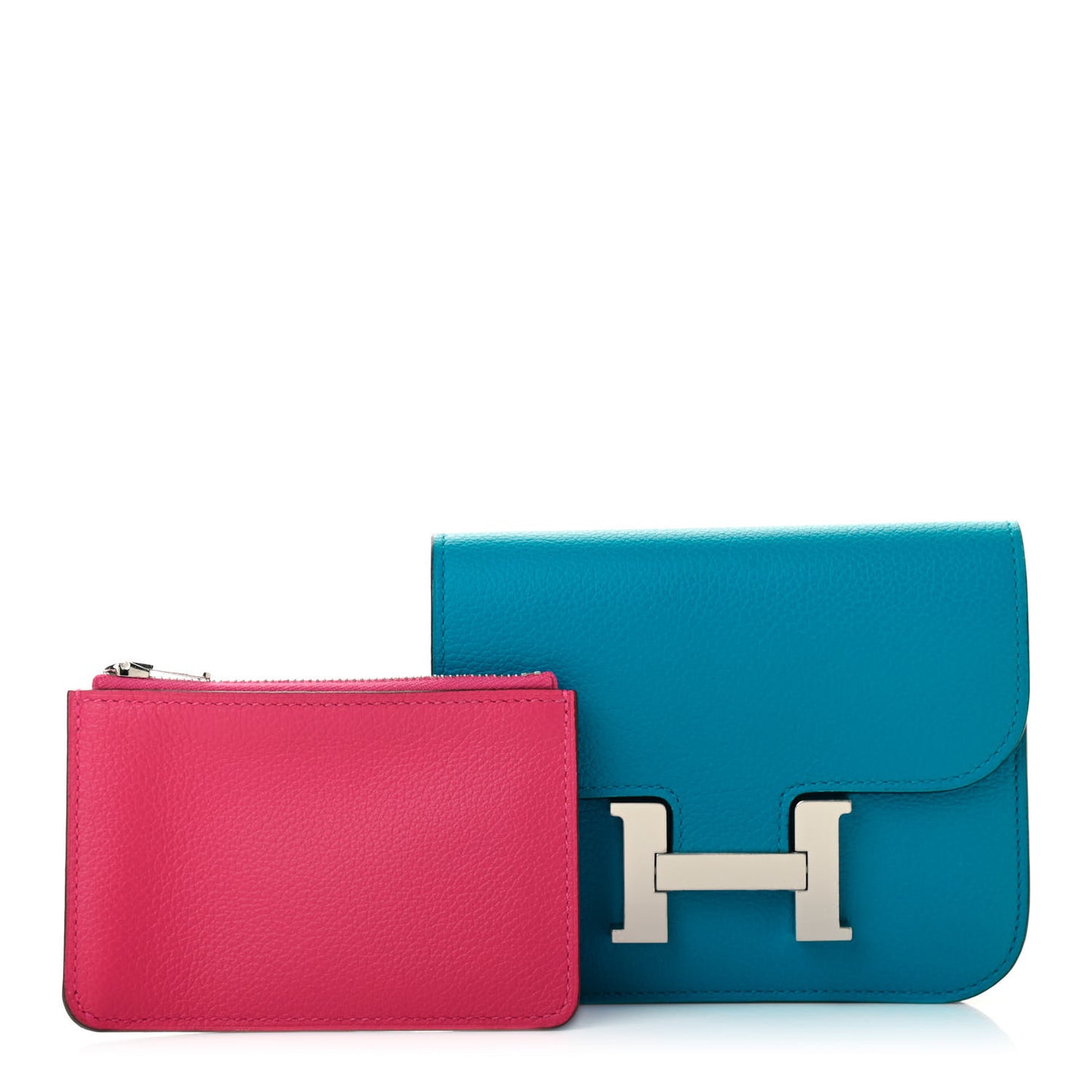 Evercolor Bi-Color Constance Slim Wallet Bleu Frida Rose Mexico