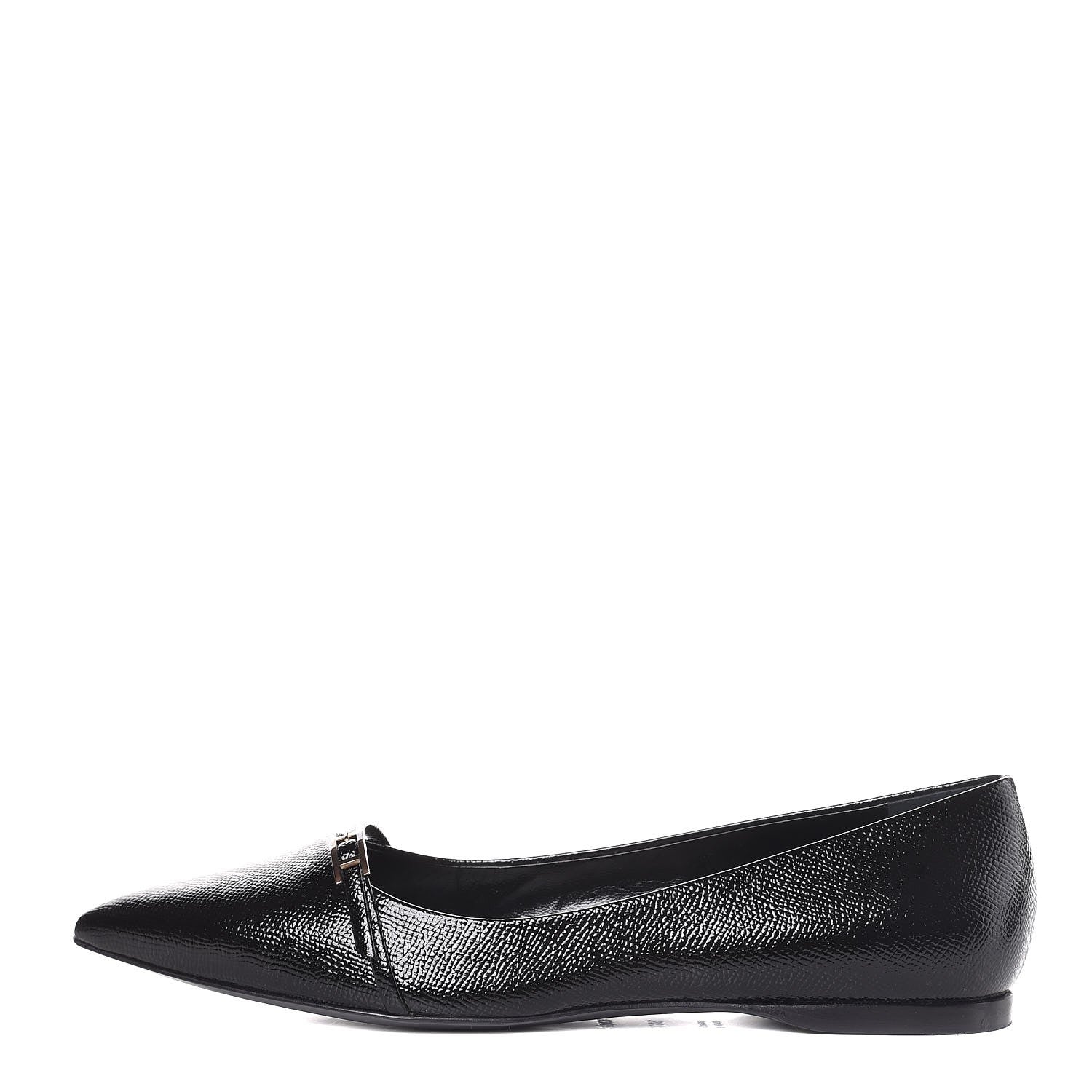 Hermes Patent Epsom Laura Ballerina Flats 38.5 Black 1 of 8