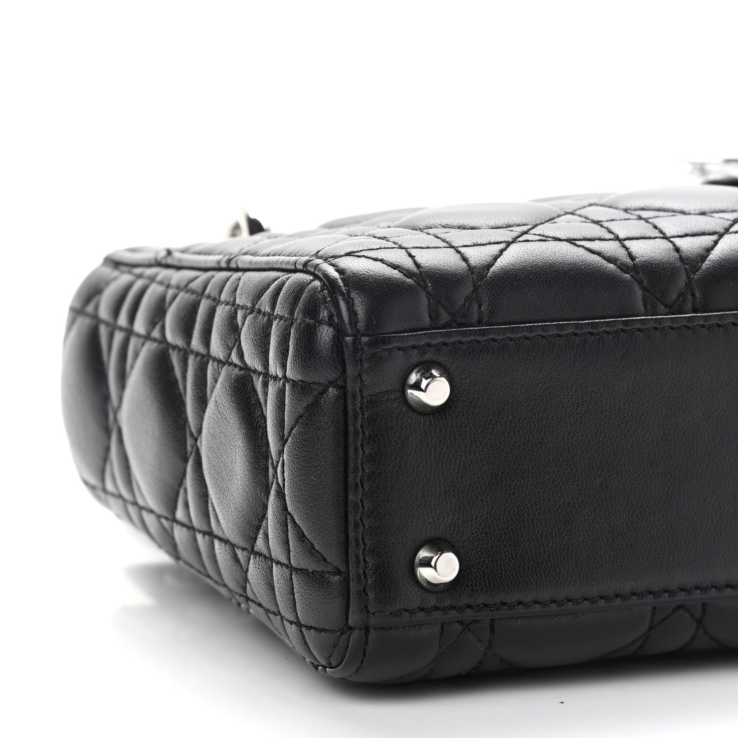 Christian Dior Lambskin Cannage Mini Lady Dior Black 8 of 12