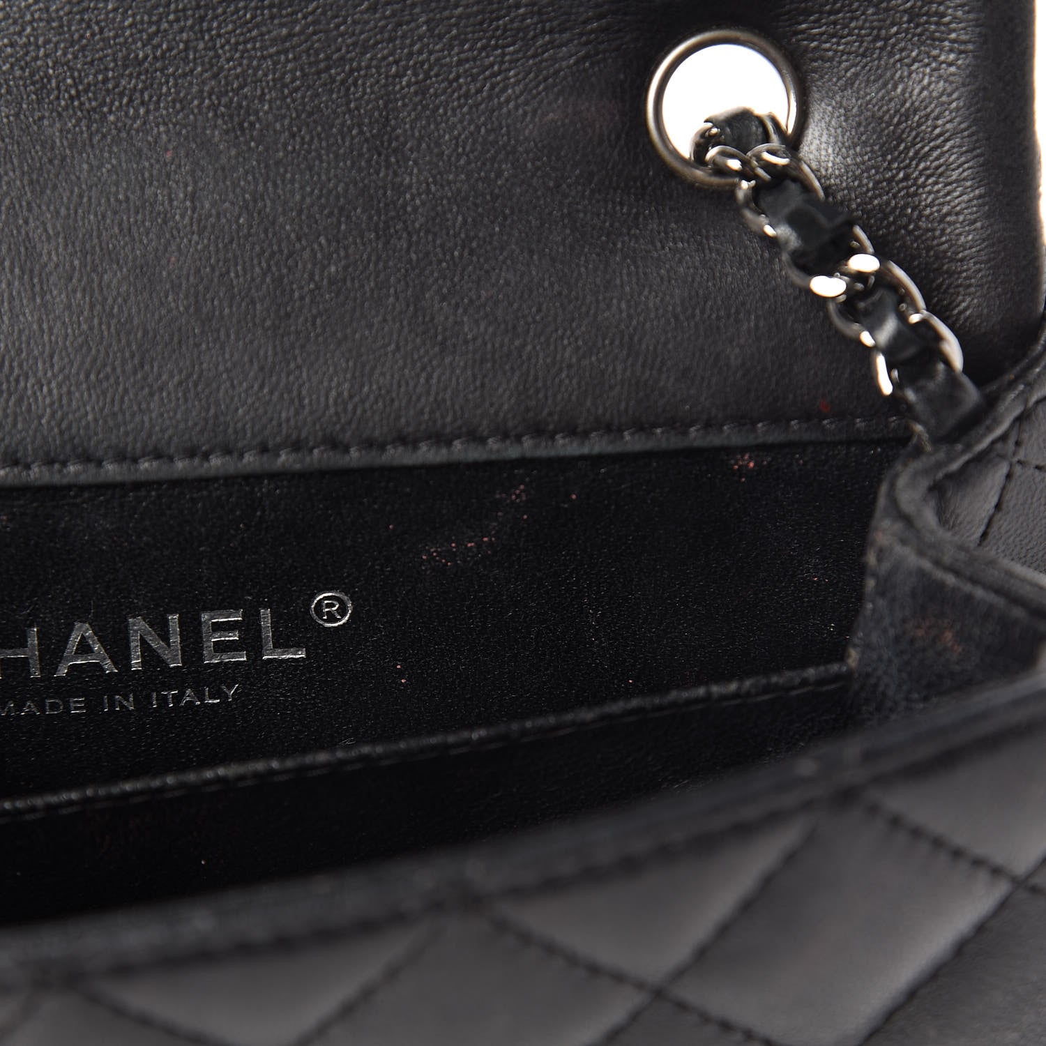 Chanel Lambskin Quilted Extra Mini Rectangular Flap Black 12 of 21
