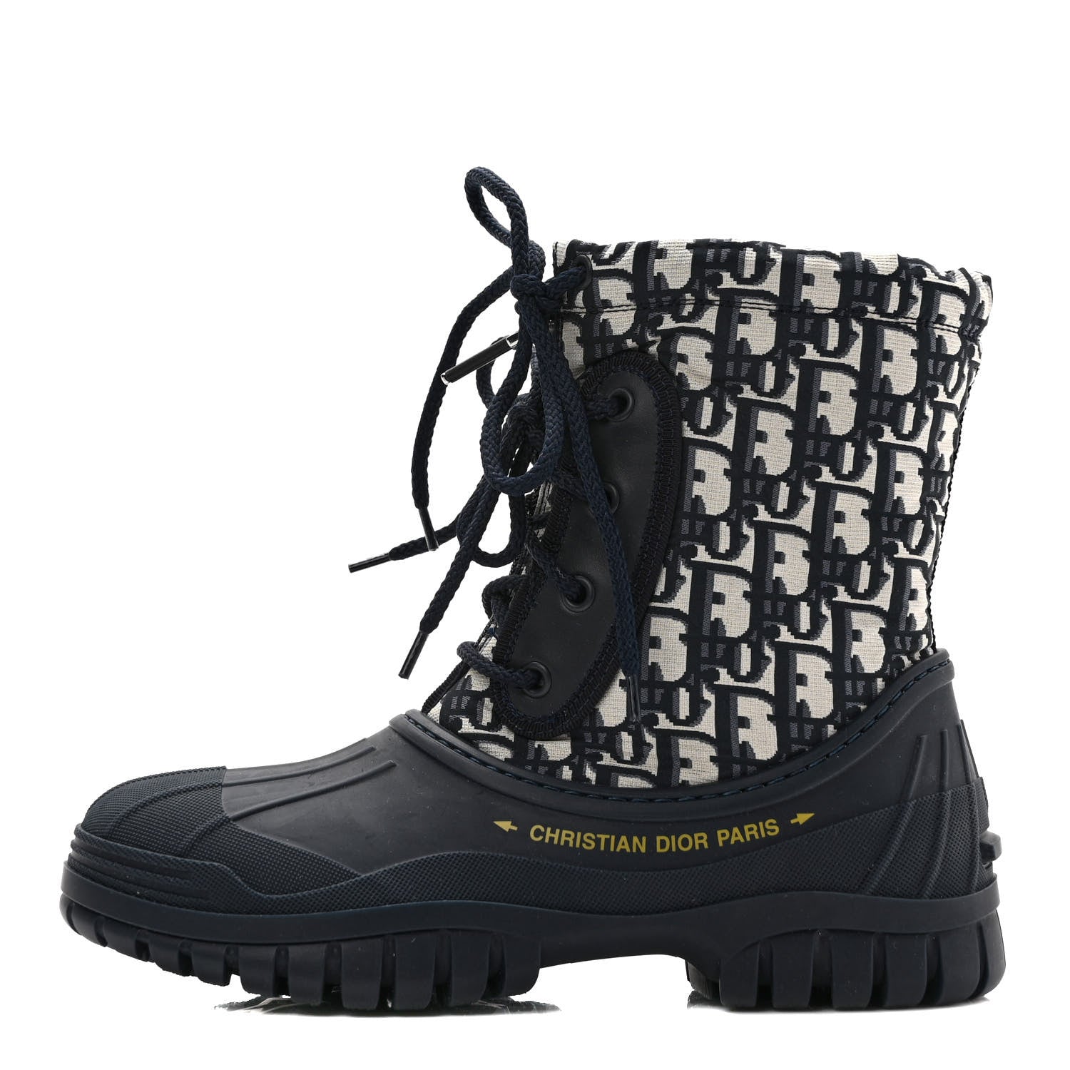 Christian Dior Oblique Nylon D-Venture Boots 35.5 Deep Blue 1 of 8