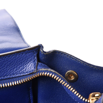 Celine Drummed Calfskin Suede Small Trapeze Indigo 10 of 24