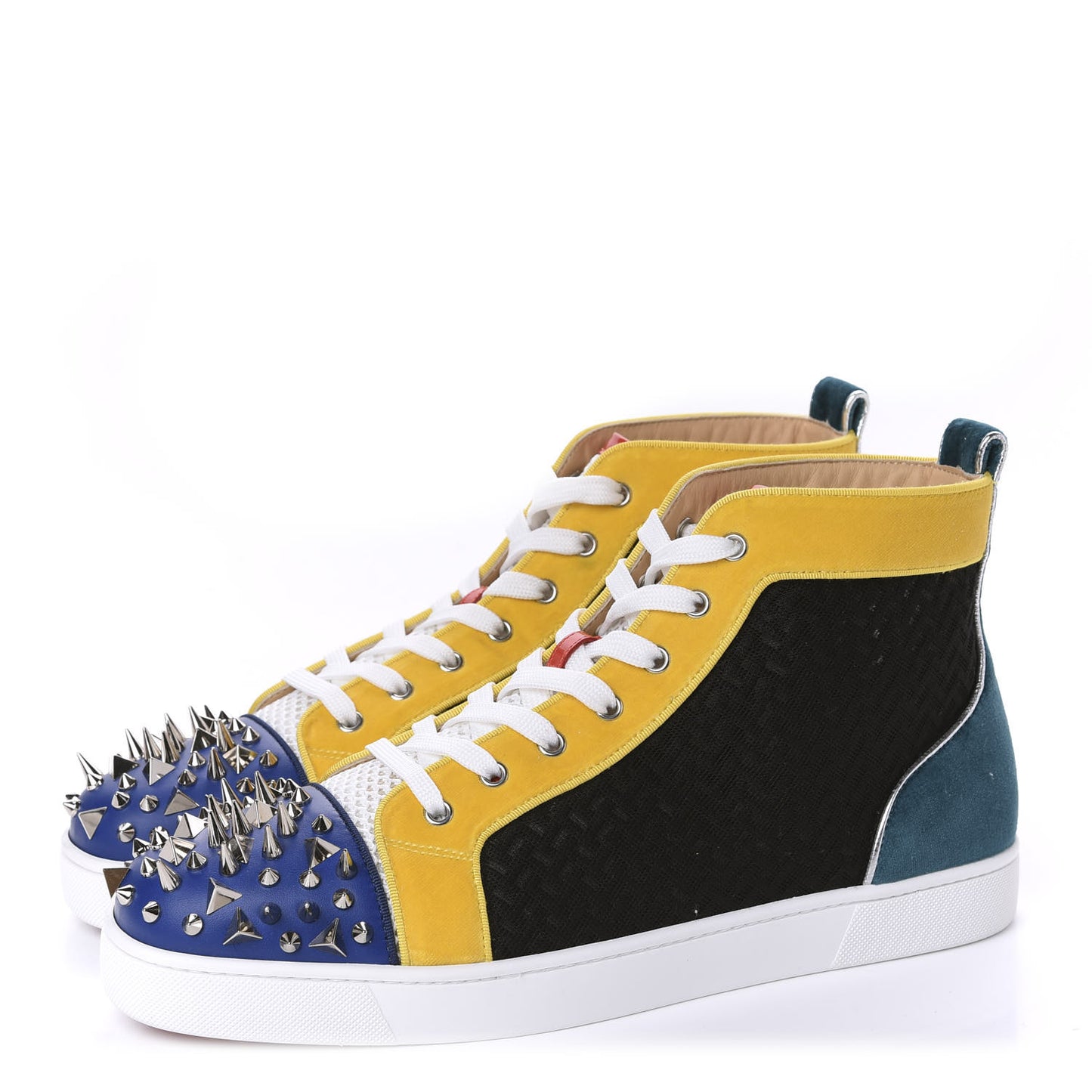 Velvet Mesh Lou Pik Pik Orlato Flat Spikes Sneakers 46 Version Multicolor