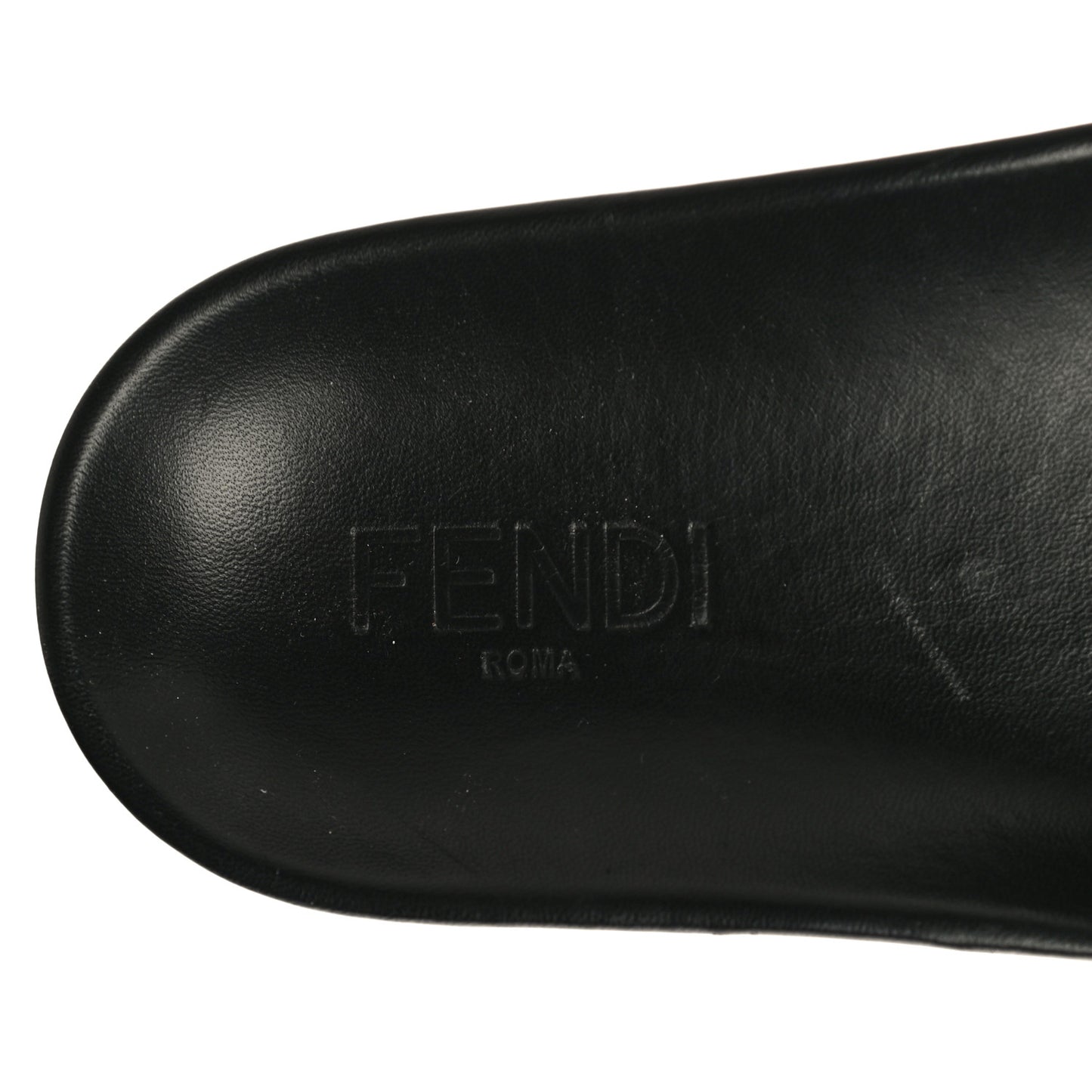 Shearling Logo Mens Slide Sandals 8.5 Black Giallo Ribes