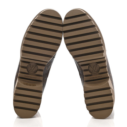 Louis Vuitton Suede Calfskin Monogram Laureate Platform Desert Boots 38.5 Taupe 5 of 7