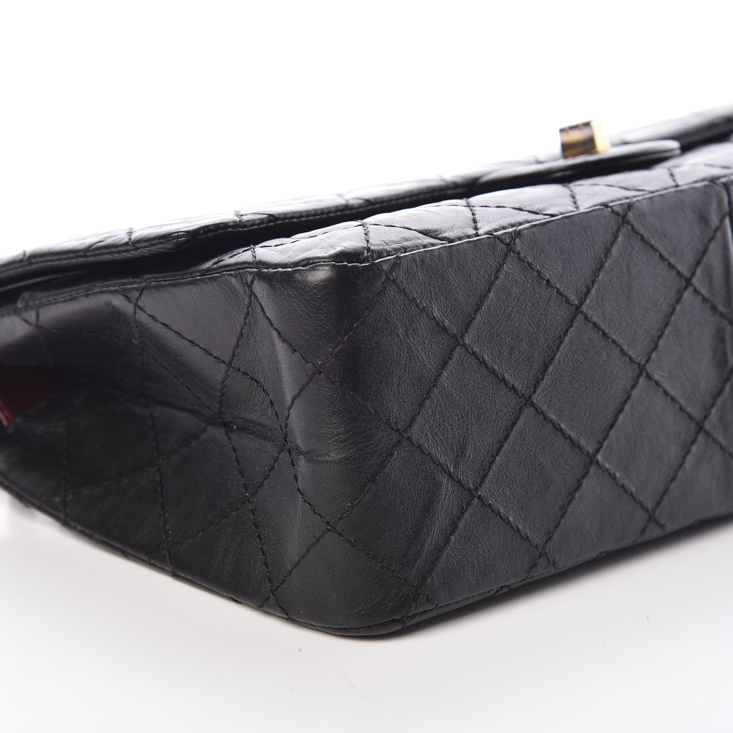 Aged Calfskin Quilted 2.55 Reissue 226 Flap Black