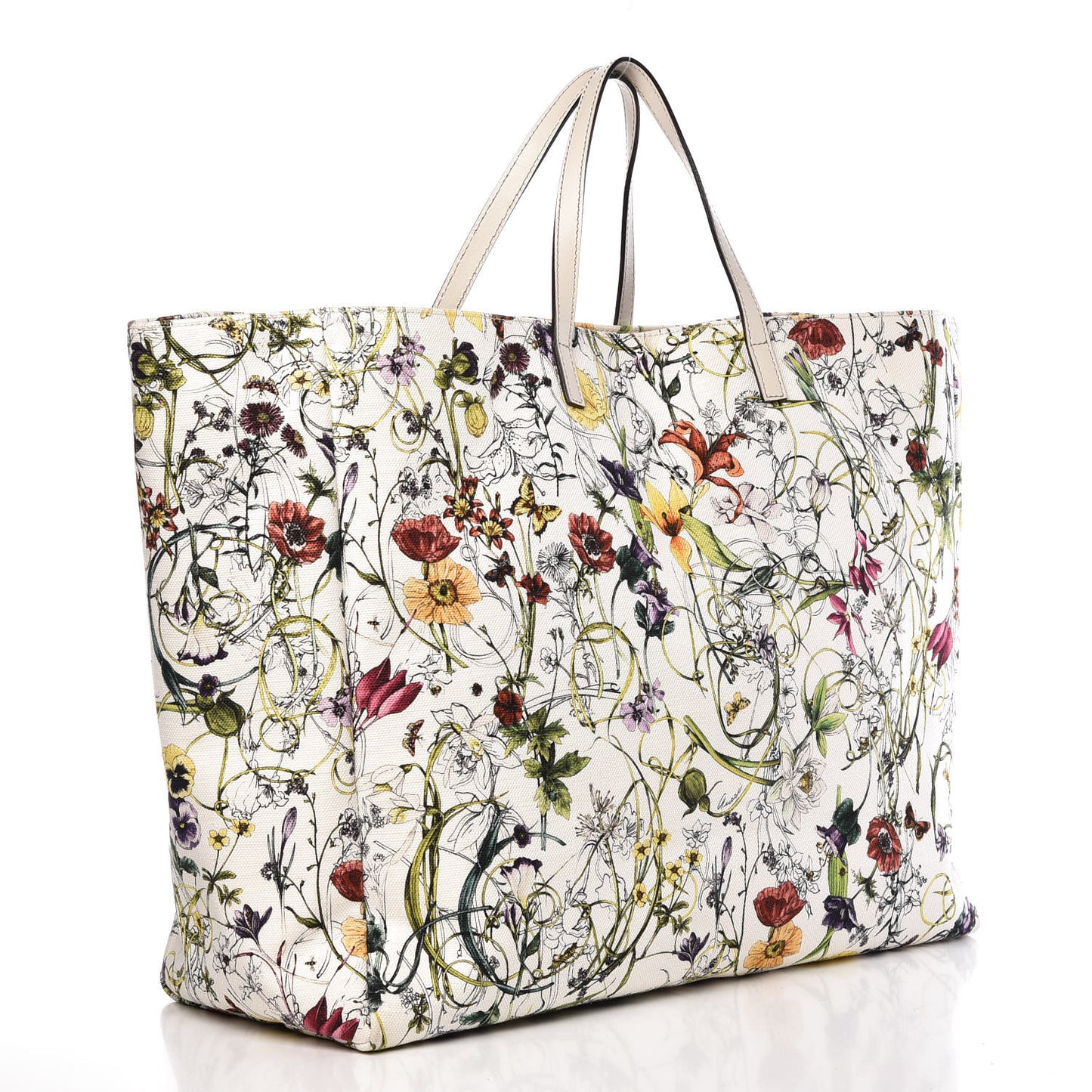 Canvas Flora Infinity Large Tote White