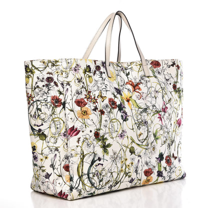 Gucci Canvas Flora Infinity Large Tote White 3 of 9
