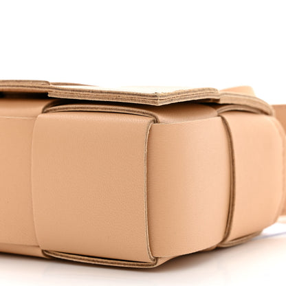 Bottega Veneta Lambskin Maxi Intreccio Candy Cassette Crossbody Bag Almond 9 of 10