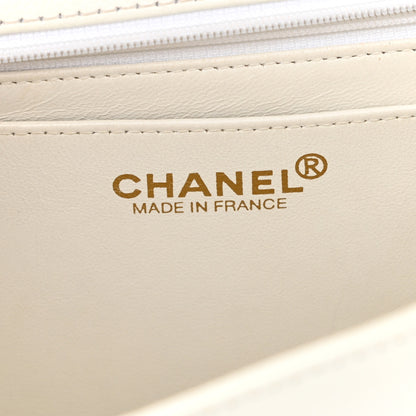 Chanel Caviar Jumbo Kelly Flap White 5 of 9