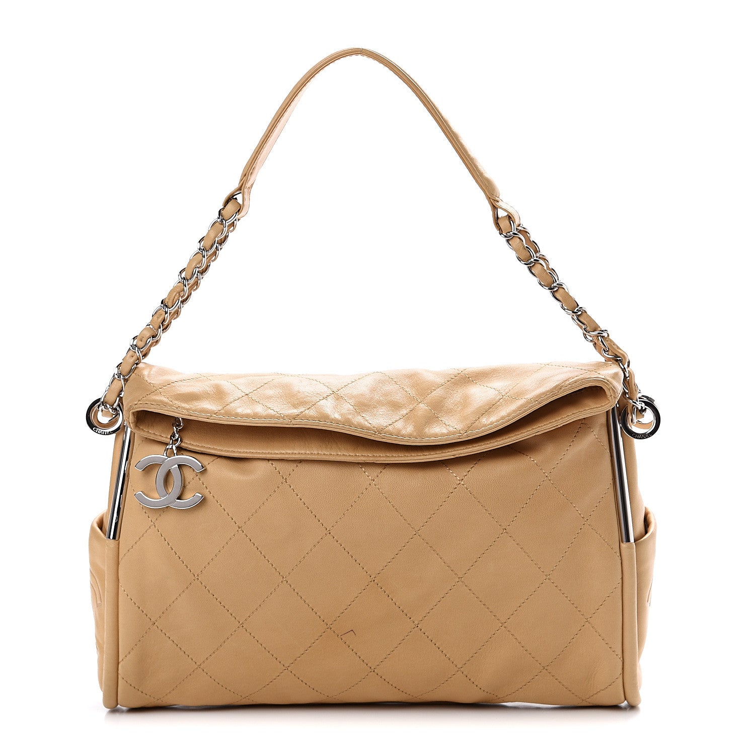 Chanel Lambskin Stitched Medium Ultimate Soft Tote Beige 1 of 13