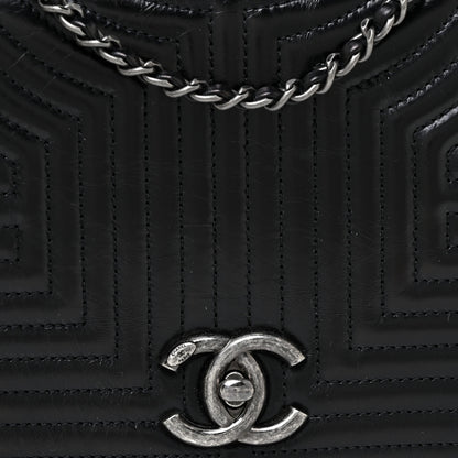 Chanel Glazed Calfskin Quilted Medium Korean Garden Flap Black 8 of 14