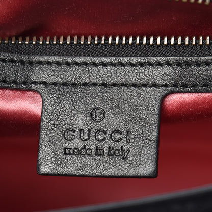 Gucci Velvet Matelasse Loved Embroidered Medium GG Marmont Shoulder Bag Black 6 of 11