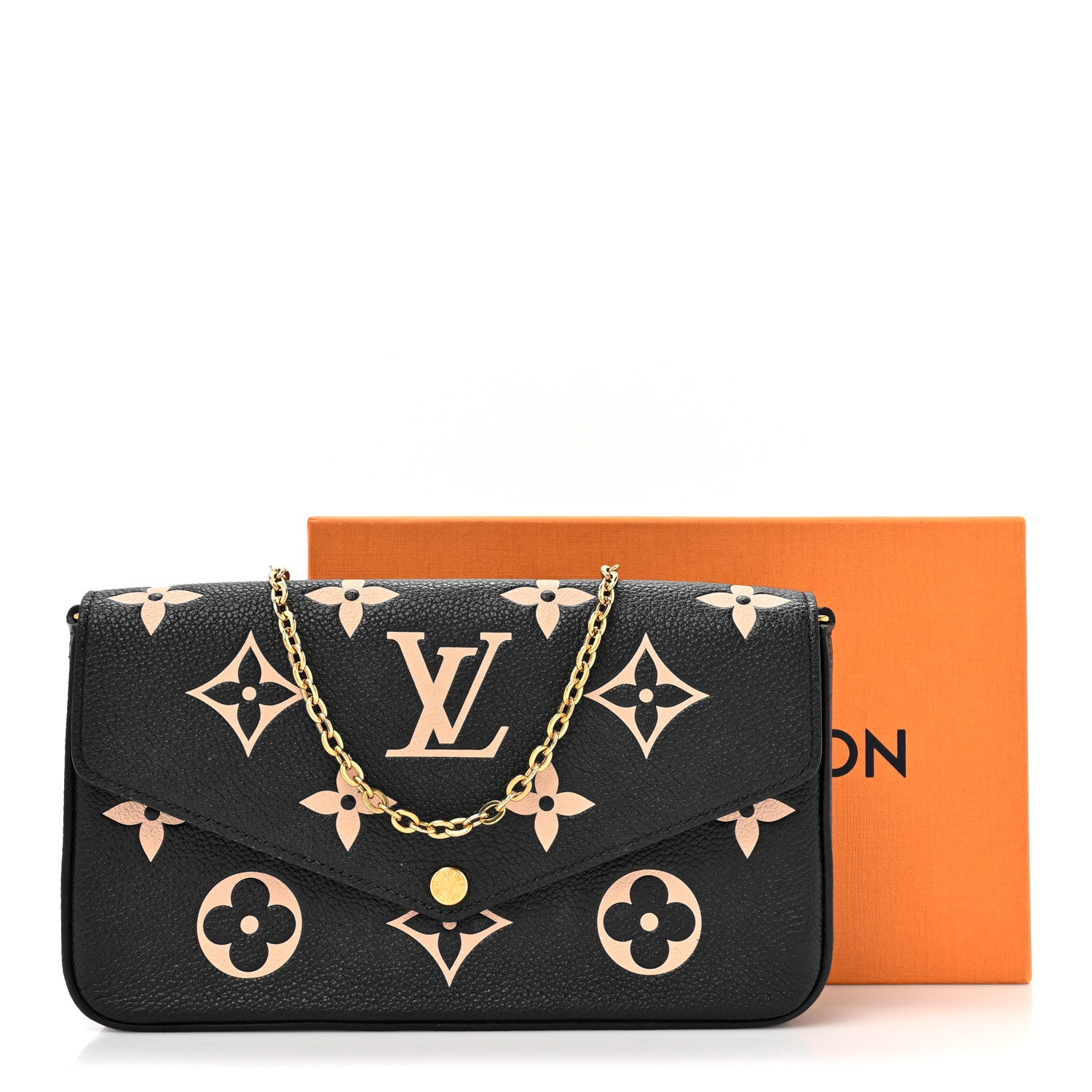 Louis Vuitton Empreinte Monogram Giant Felicie Pochette Black Beige 12 of 12