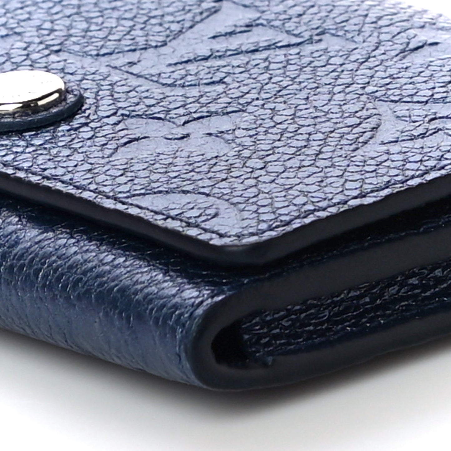 Metallic Monogram Business Card Holder Navy Nacre