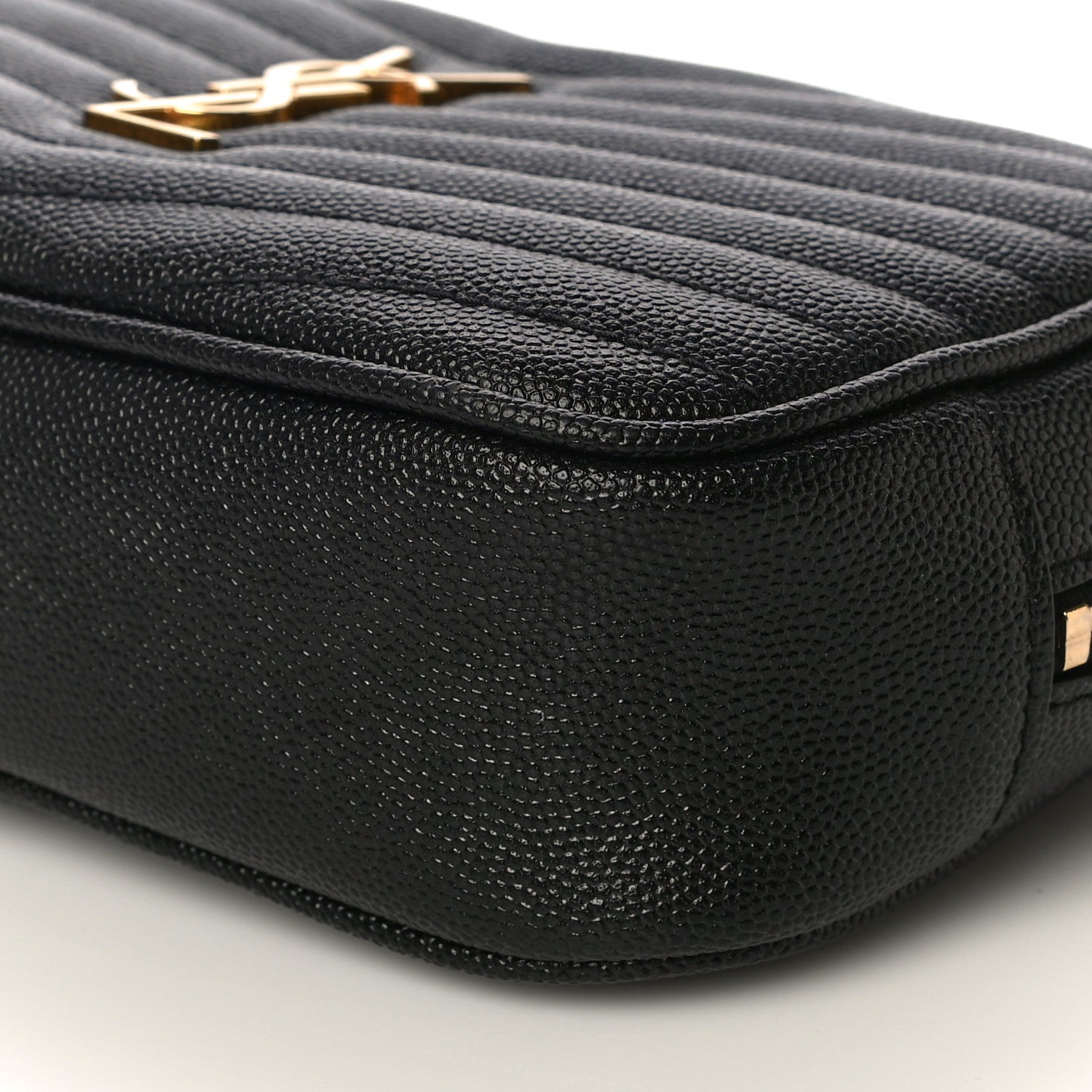 Saint Laurent Grain De Poudre Matelasse Monogram Mini Lou Camera Bag Black 10 of 12