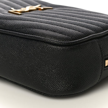 Saint Laurent Grain De Poudre Matelasse Monogram Mini Lou Camera Bag Black 10 of 12
