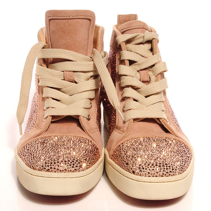 Christian Louboutin Suede Strass Embellished Louis Flat 39 Rose Antique 2 of 10