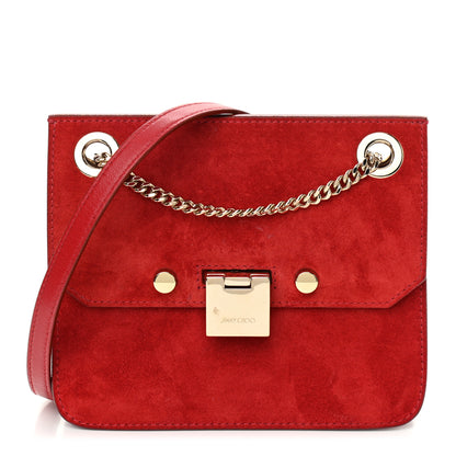 Jimmy Choo Suede Rebel Crossbody Bag Red 1 of 10