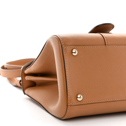 Delvaux Grained Calfskin Mini Brillant Satchel Natural 10 of 12