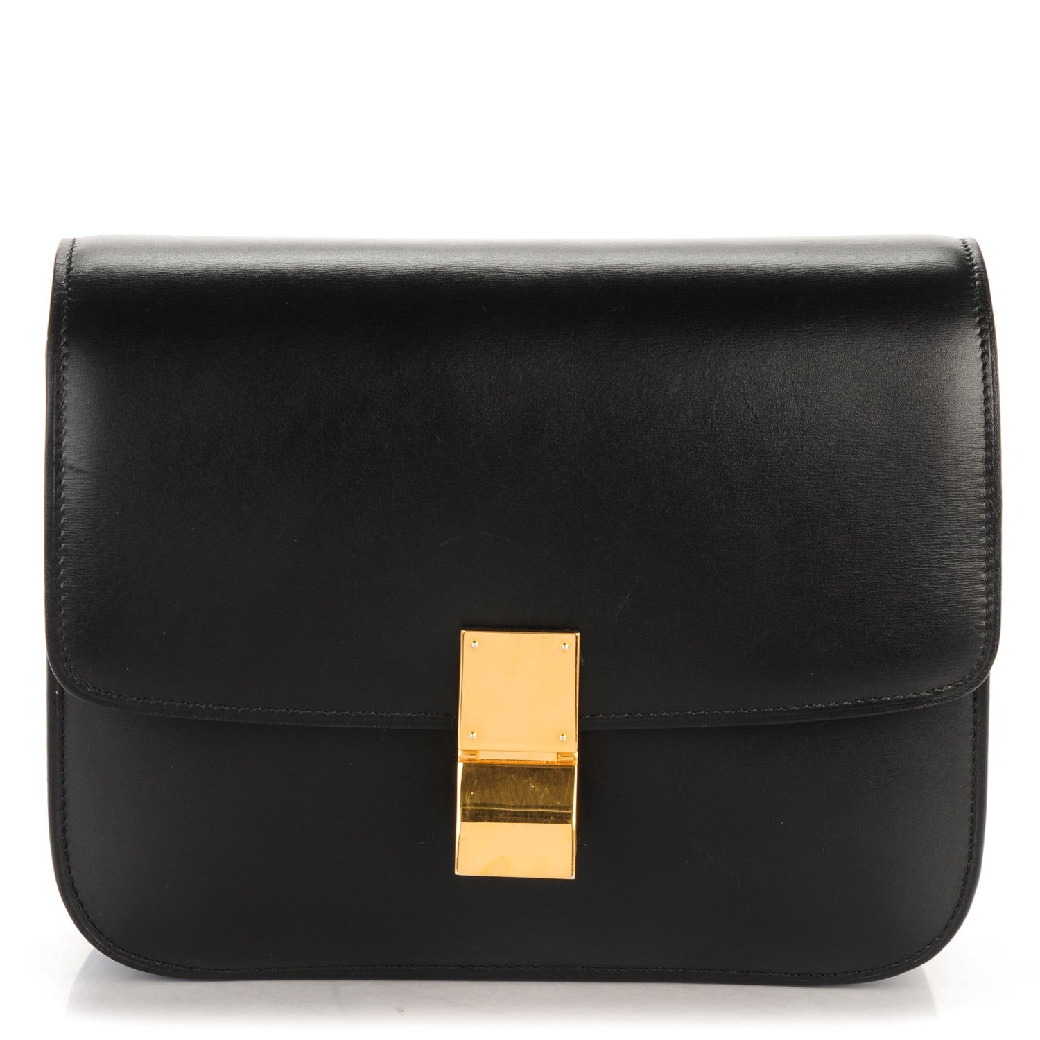 Celine Box Calfskin Medium Classic Box Flap Bag Black 1 of 8