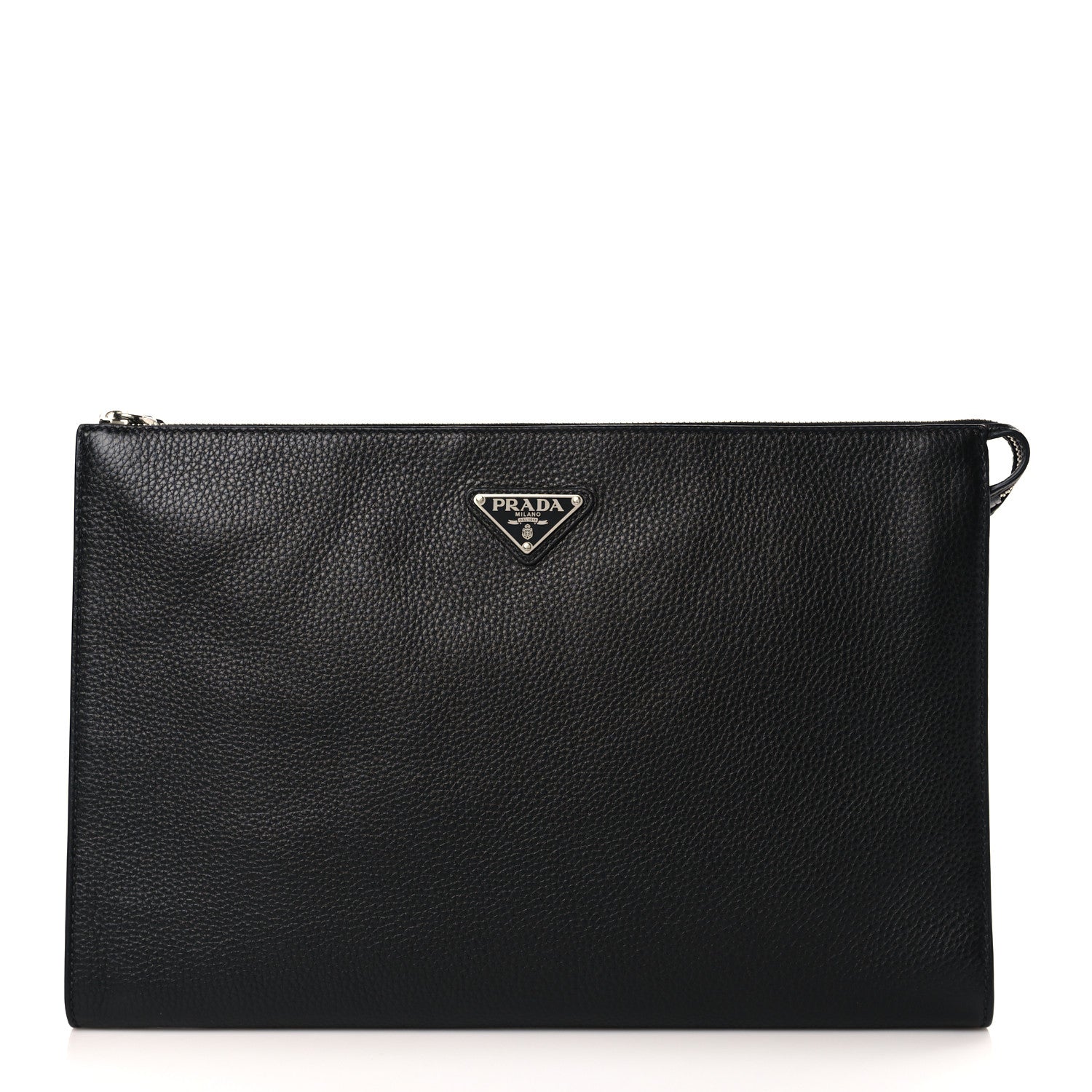 Prada Vitello City Zip Clutch Black 1 of 8