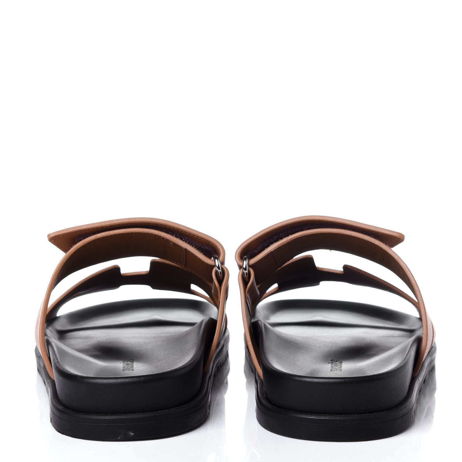 Hermes Calfskin Womens Chypre Sandals 37.5 Beige Dore 5 of 13
